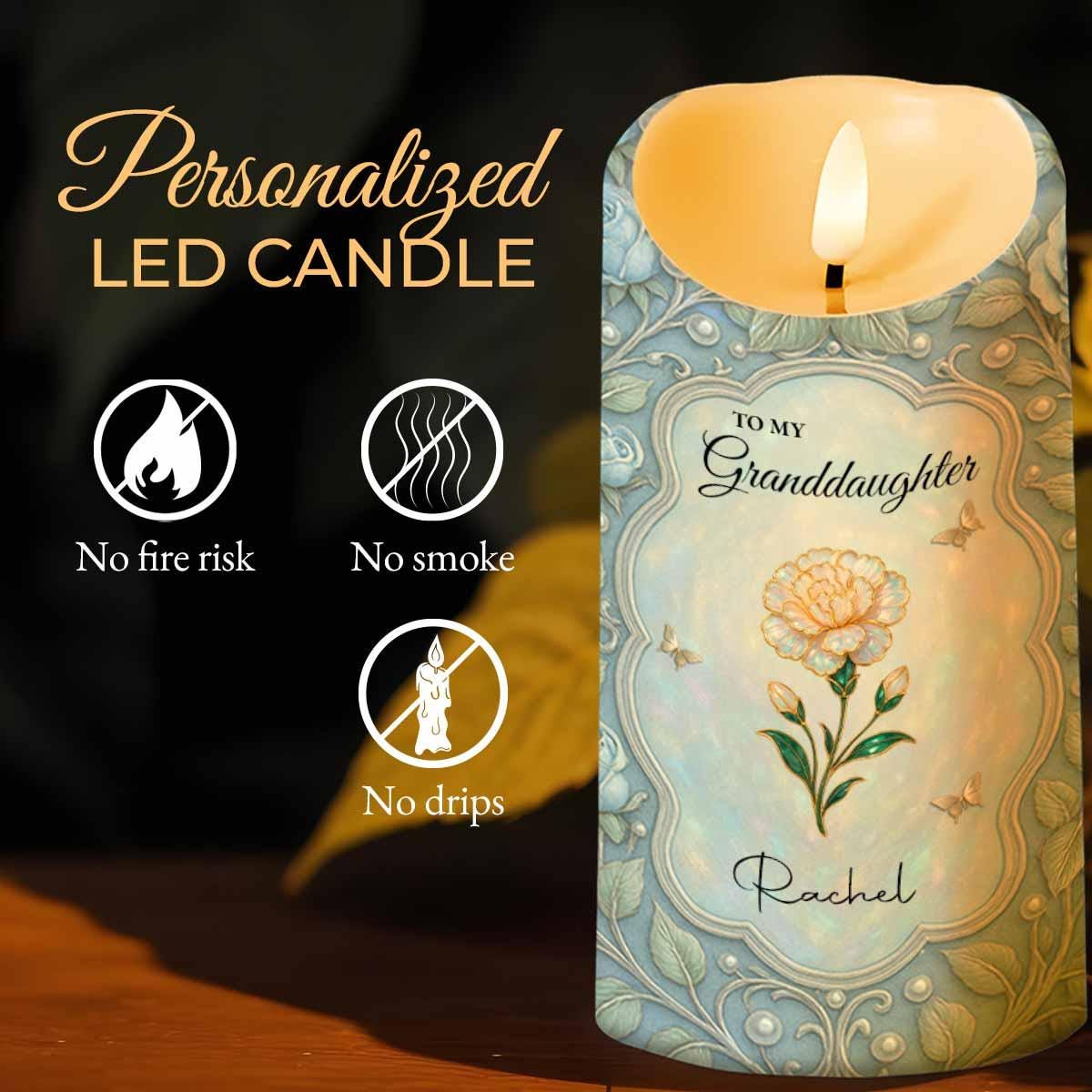 Personalized To My Granddaughter Led Candle, Gift For Granddaughter, Granddaughter Candle, Gift From Grandma, Teen Granddaughter, Led Candle