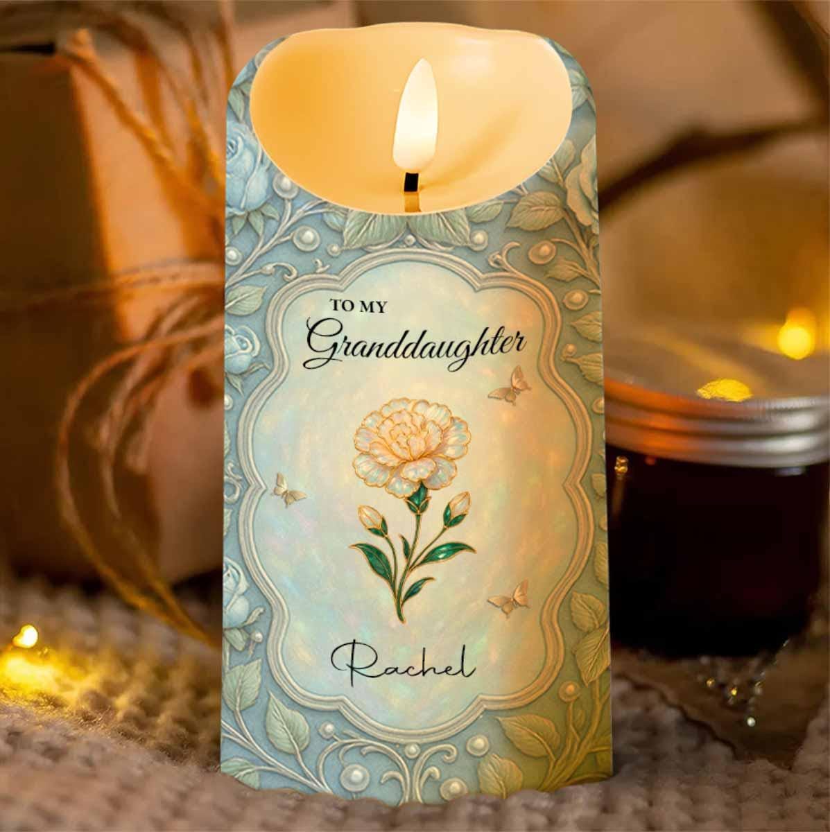 Personalized To My Granddaughter Led Candle, Gift For Granddaughter, Granddaughter Candle, Gift From Grandma, Teen Granddaughter, Led Candle