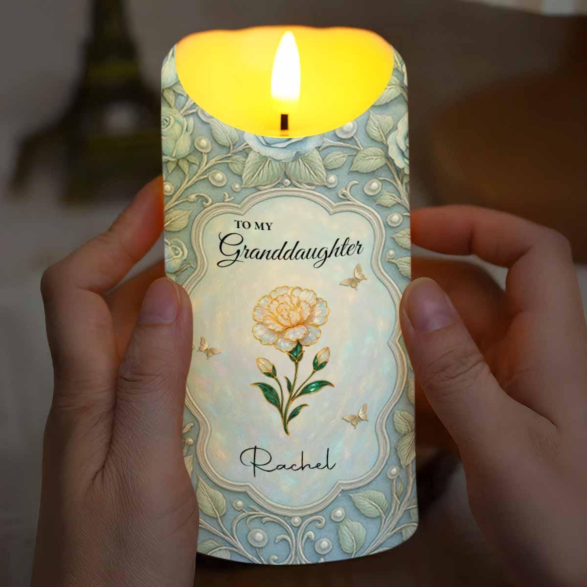 Personalized To My Granddaughter Led Candle, Gift For Granddaughter, Granddaughter Candle, Gift From Grandma, Teen Granddaughter, Led Candle
