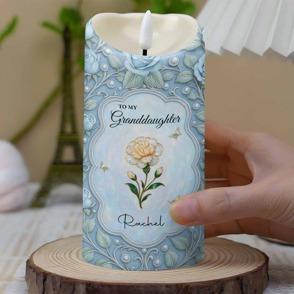 Personalized To My Granddaughter Led Candle, Gift For Granddaughter, Granddaughter Candle, Gift From Grandma, Teen Granddaughter, Led Candle