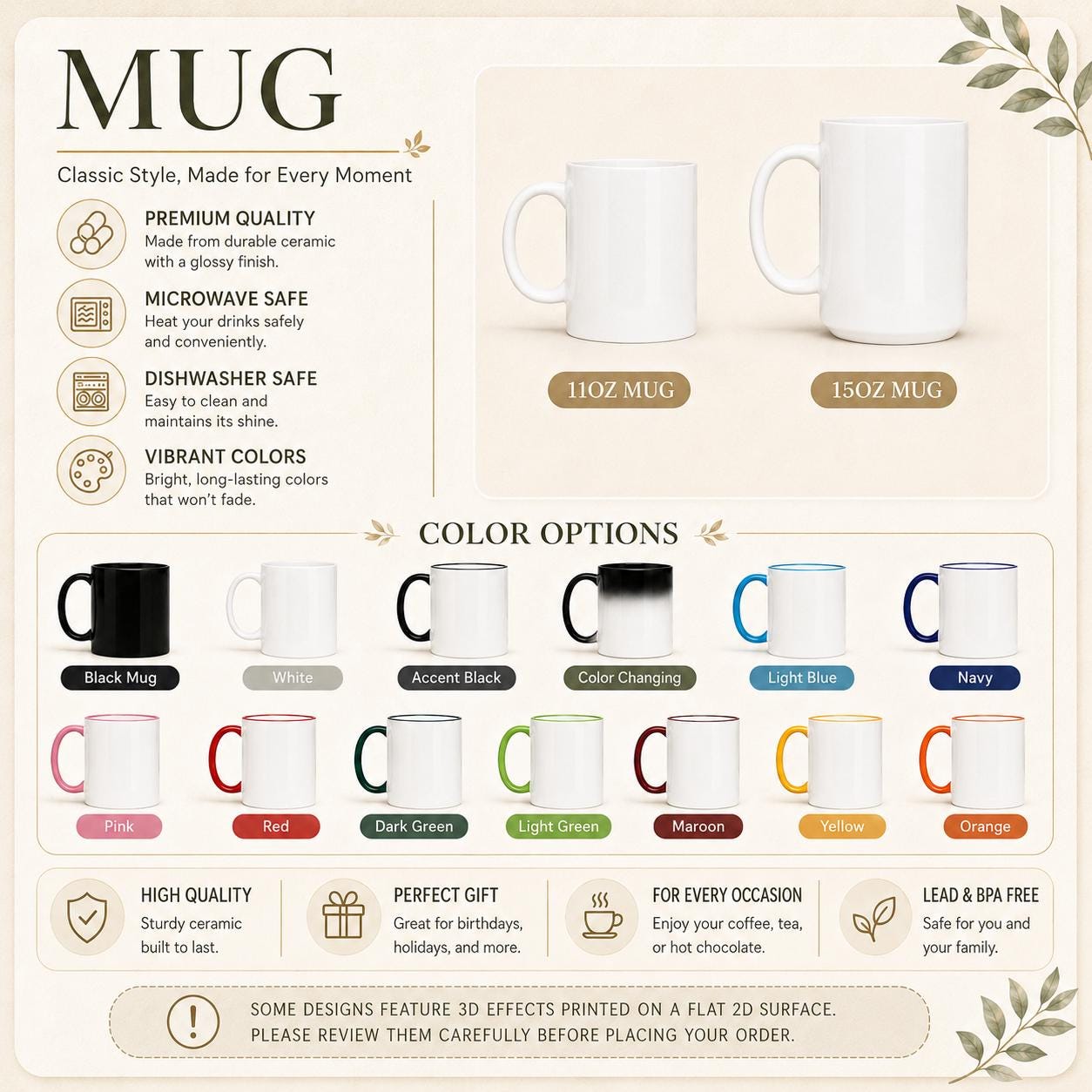 Personalized Anniversary Mug, Custom Names Date Calendar, Romantic Couple Coffee Cup Wedding Keepsake