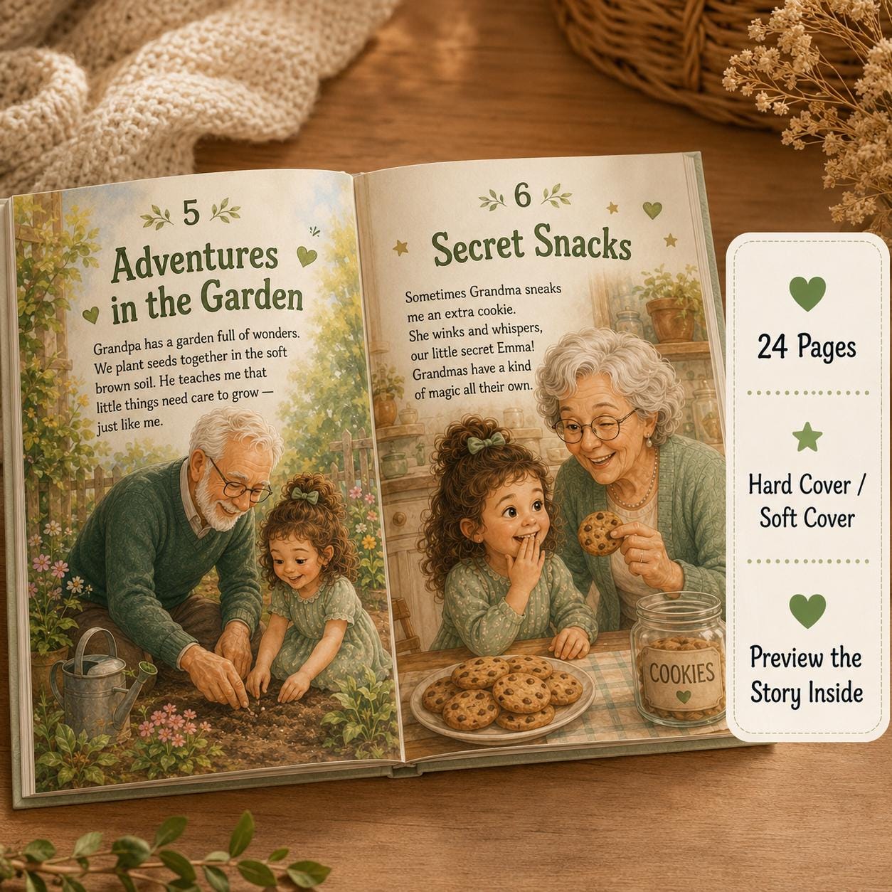 Personalized Why I Love My Grandparents Children's Book, Grandparents Day Gift, Custom Grandparents Grandchildren Book, Keepsake StoryBook
