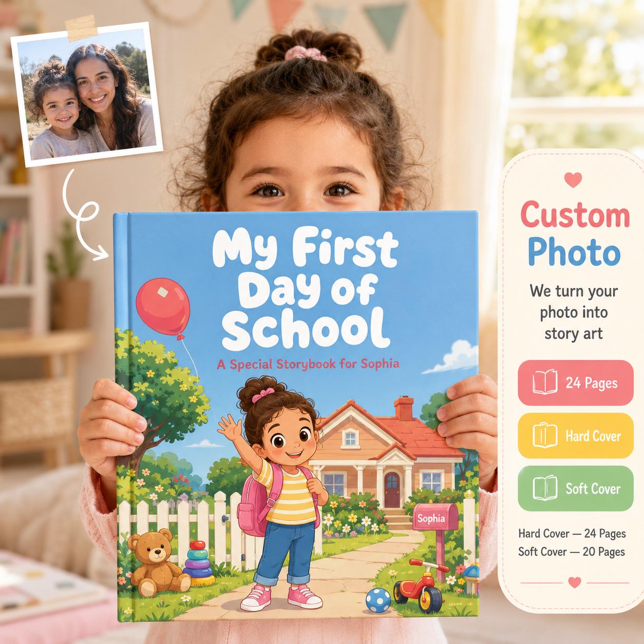 Personalized Graduation Book for Kids, Custom Photo Storybook Kindergarten Preschool Graduation Gift, Back to School Book , Birthday Gift