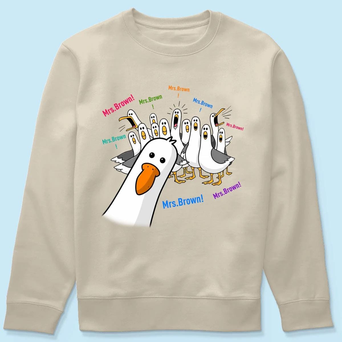 Custom Back To School Shirt For Teacher, Funny Seagulls Teacher Name Gift, Teacher Appreciation, School Supplies, Thank You Teacher Tee