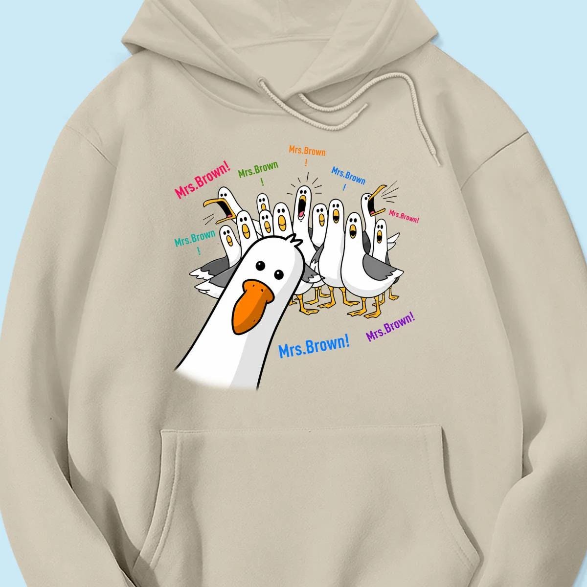 Custom Back To School Shirt For Teacher, Funny Seagulls Teacher Name Gift, Teacher Appreciation, School Supplies, Thank You Teacher Tee