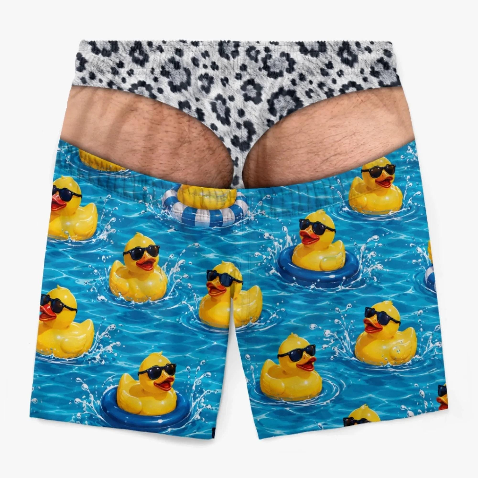 Personalized Funny Men Swim Trunks, Custom Beach Shorts Bathing Suit, Funny Birthday Gift For Husband