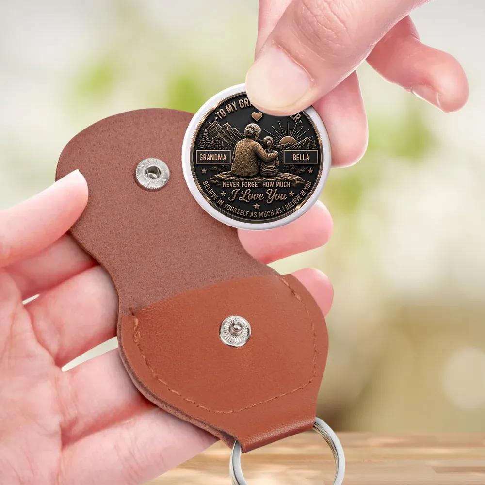 Personalized Granddaughter Pocket Hug Coin, Gift From Grandma, Never Forget I Love You, Custom Name Keepsake