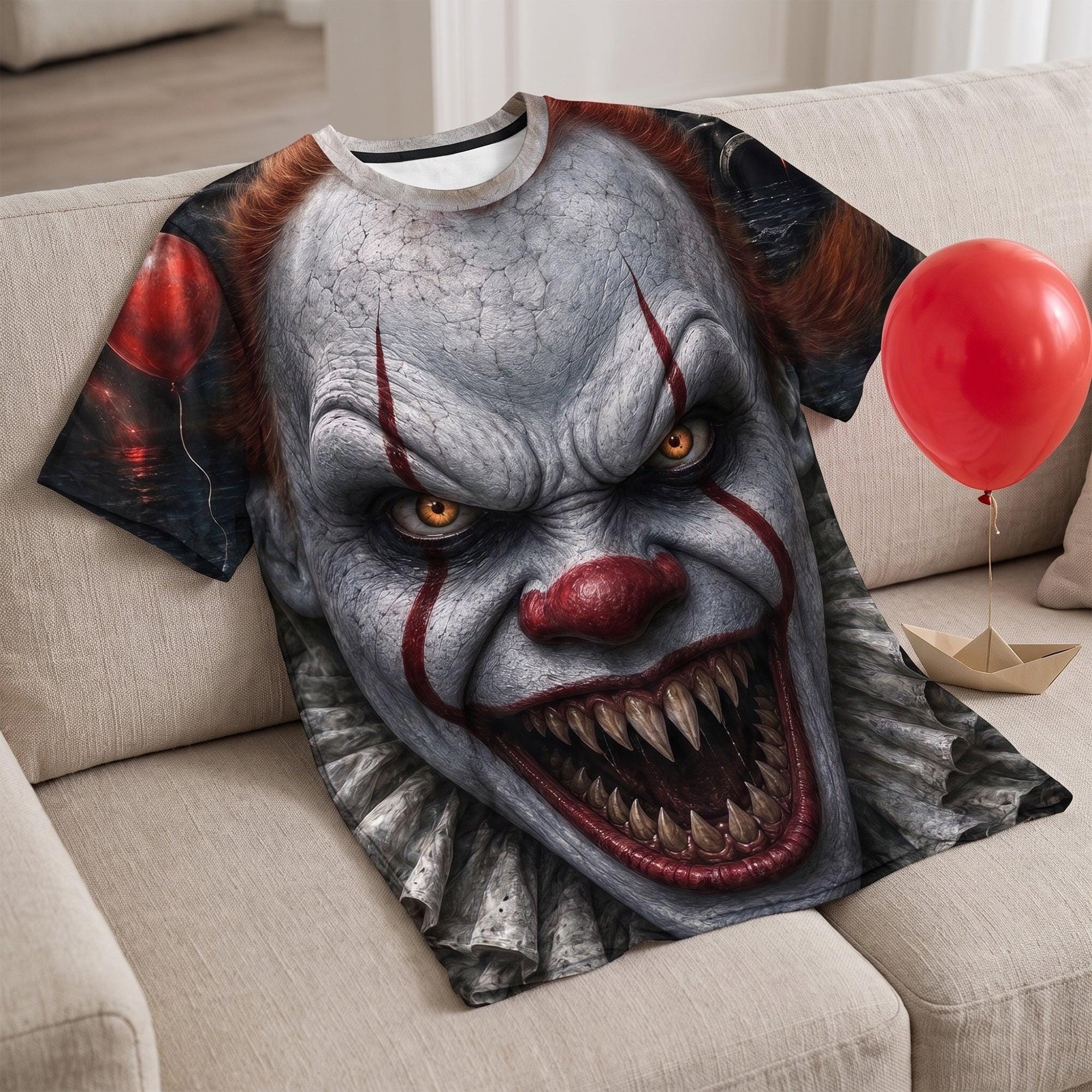 Personalized Creepy Clown Shirt, Scary Halloween Costume Tee, Gift For Horror Fans