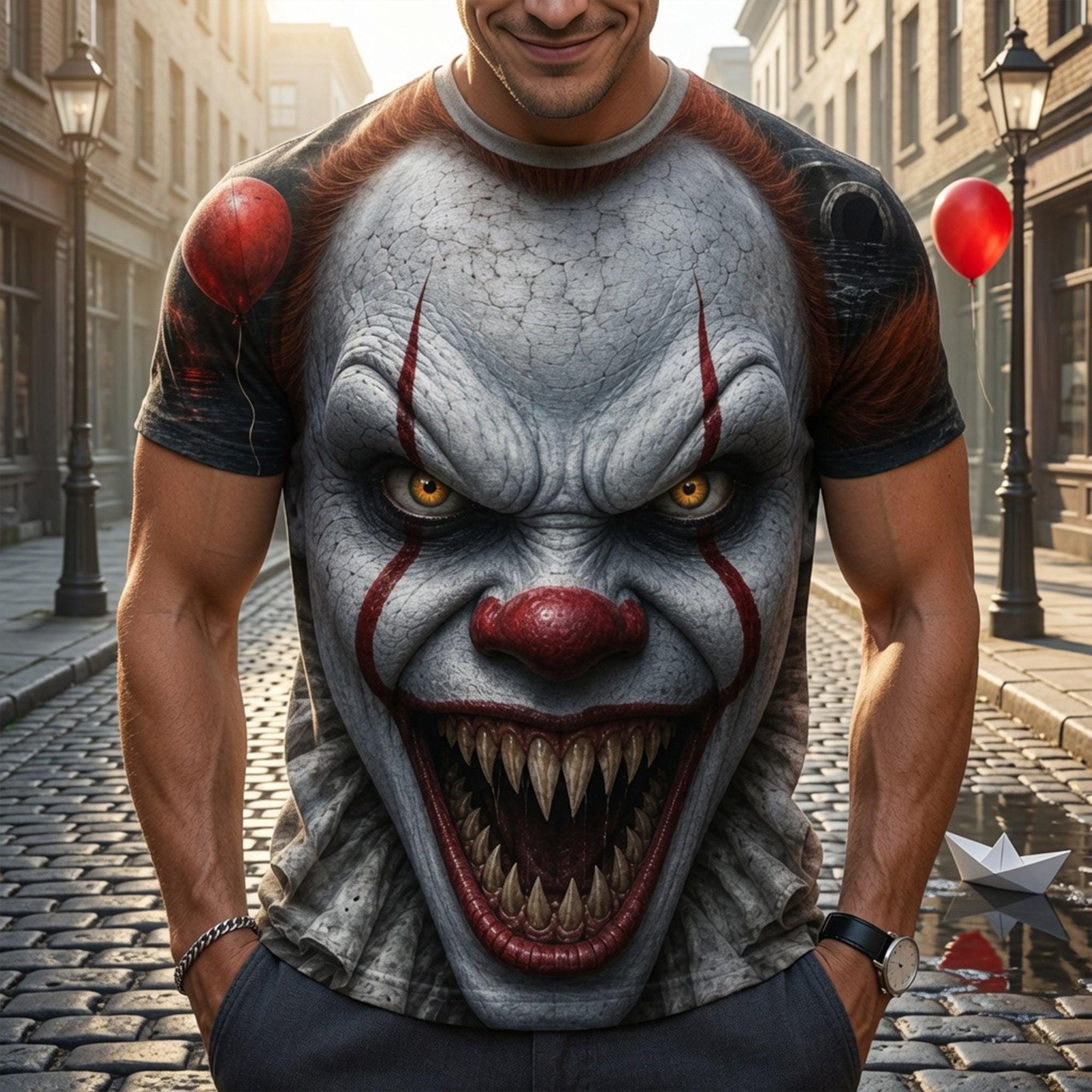 Personalized Creepy Clown Shirt, Scary Halloween Costume Tee, Gift For Horror Fans