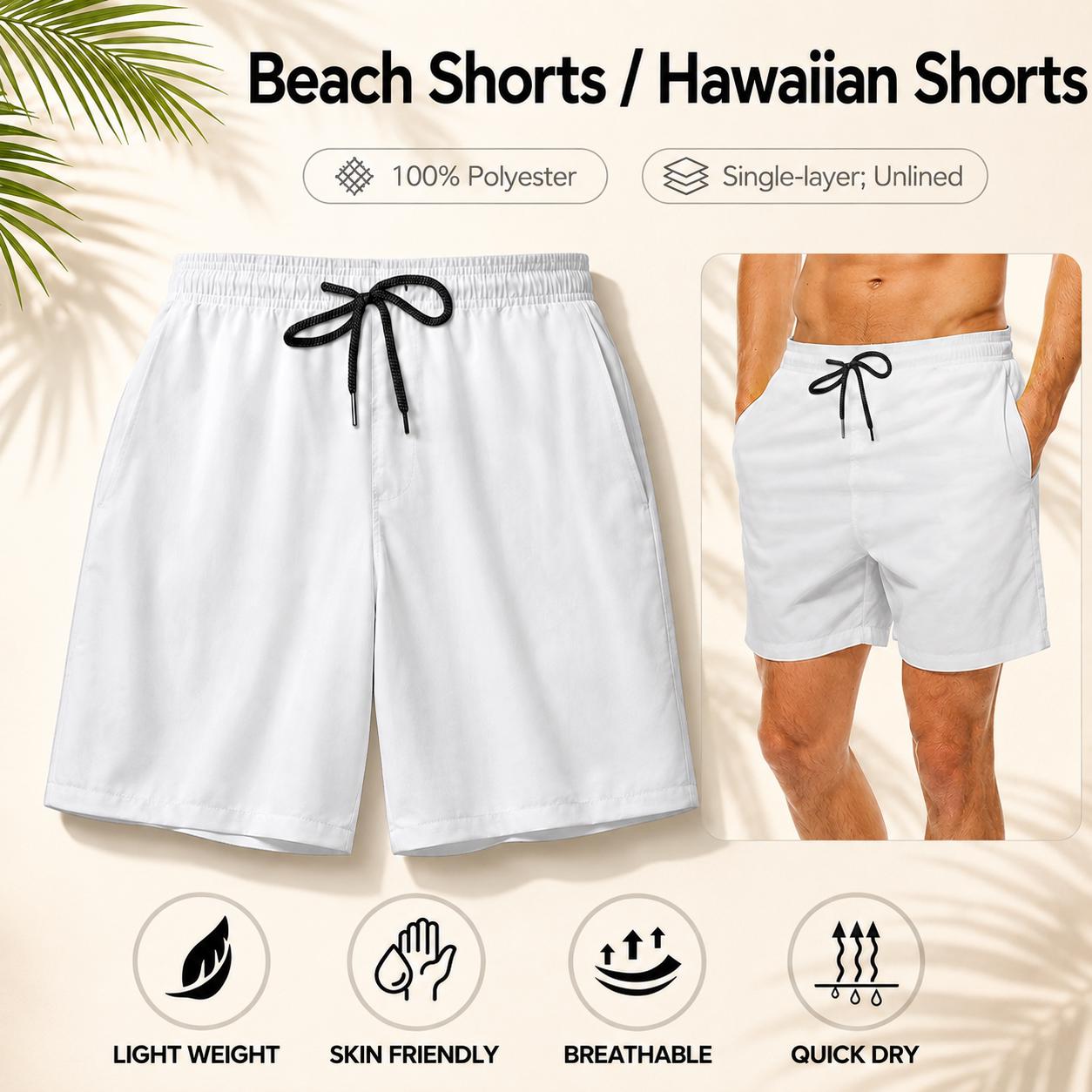 Personalized Funny Swim Trunks, Custom Quick Dry Polyester Beach Shorts, Summer Vacation Gift