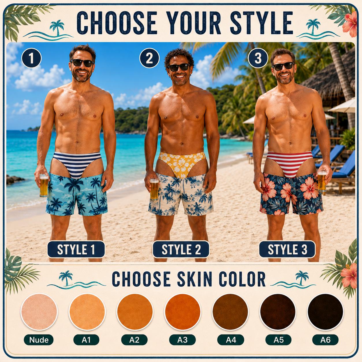 Personalized Funny Swim Trunks, Custom Quick Dry Polyester Beach Shorts, Summer Vacation Gift
