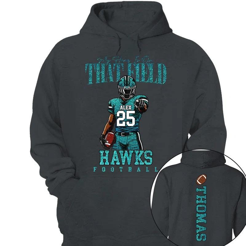 Custom Football Mom Shirt -I Will Always Be Your Biggest Fan -Personalized Player Name Number Sweatshirt Hoodie,Gift For Mom Dad Grandparent