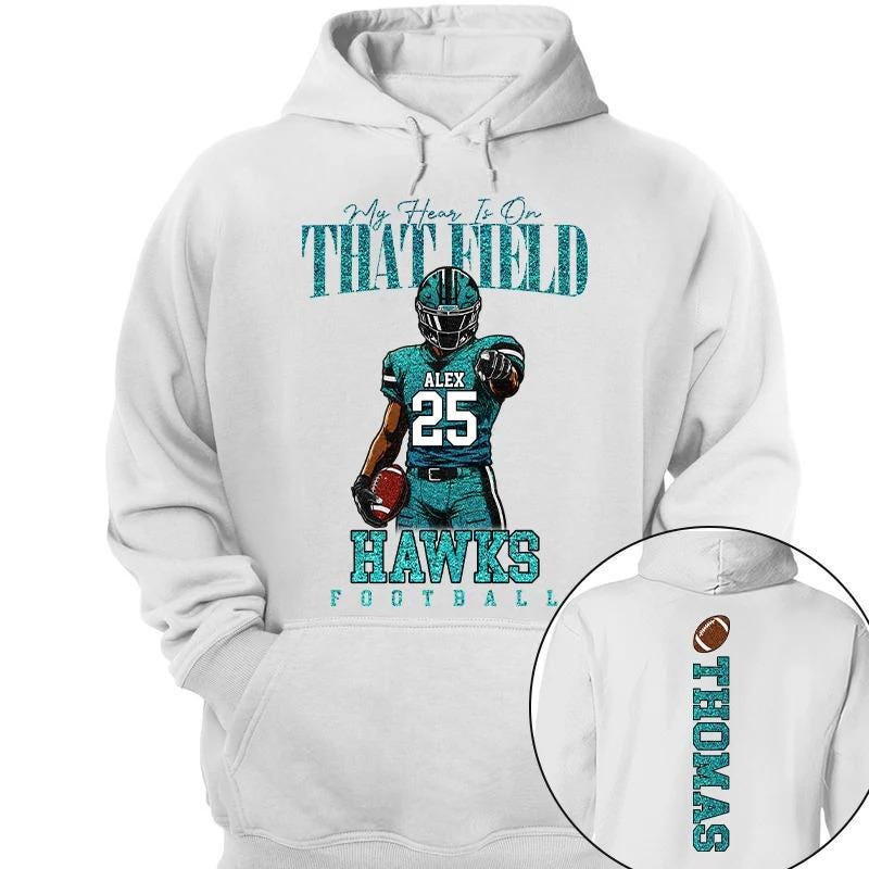 Custom Football Mom Shirt -I Will Always Be Your Biggest Fan -Personalized Player Name Number Sweatshirt Hoodie,Gift For Mom Dad Grandparent