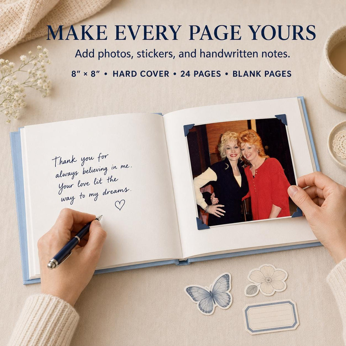 Dolly Parton Memorial Book Keepsake, Memorial Guest Book, Country Music Keepsake Gift