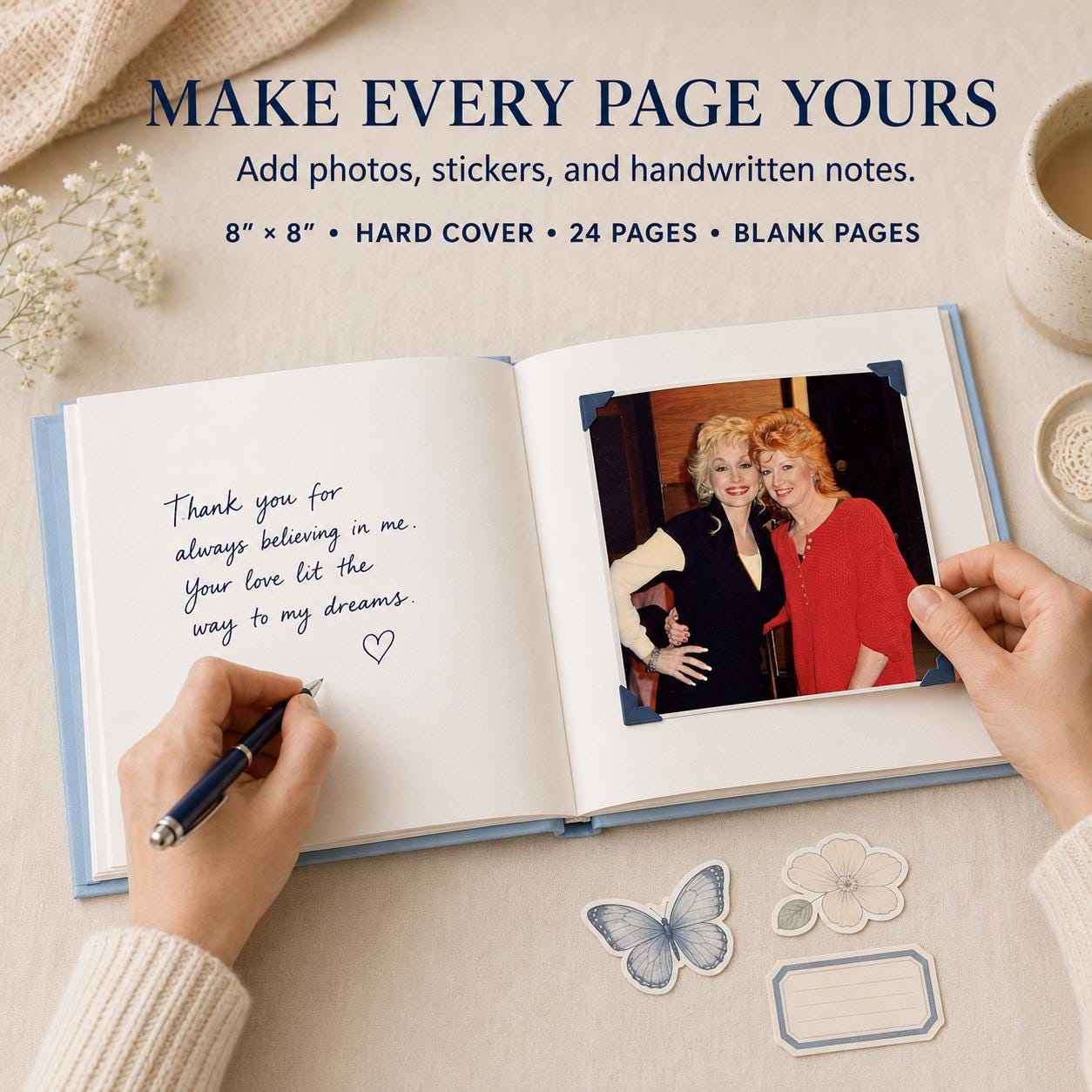 Dolly Parton Memorial Book Keepsake, Memorial Guest Book, Country Music Keepsake Gift