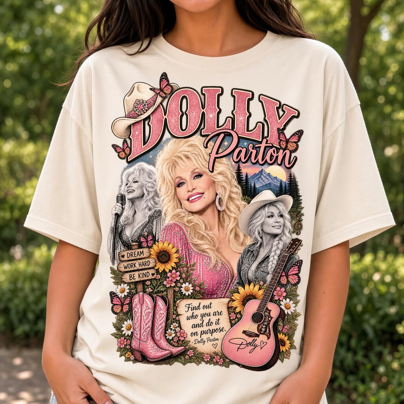 Dolly Memorial Comfort Colors Shirt, Country Music Tribute Tee, Retro Western Music Lover Gift