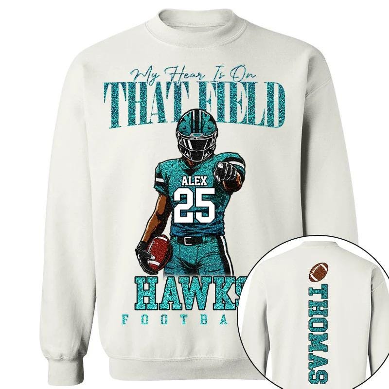 Custom Football Mom Shirt -I Will Always Be Your Biggest Fan -Personalized Player Name Number Sweatshirt Hoodie,Gift For Mom Dad Grandparent