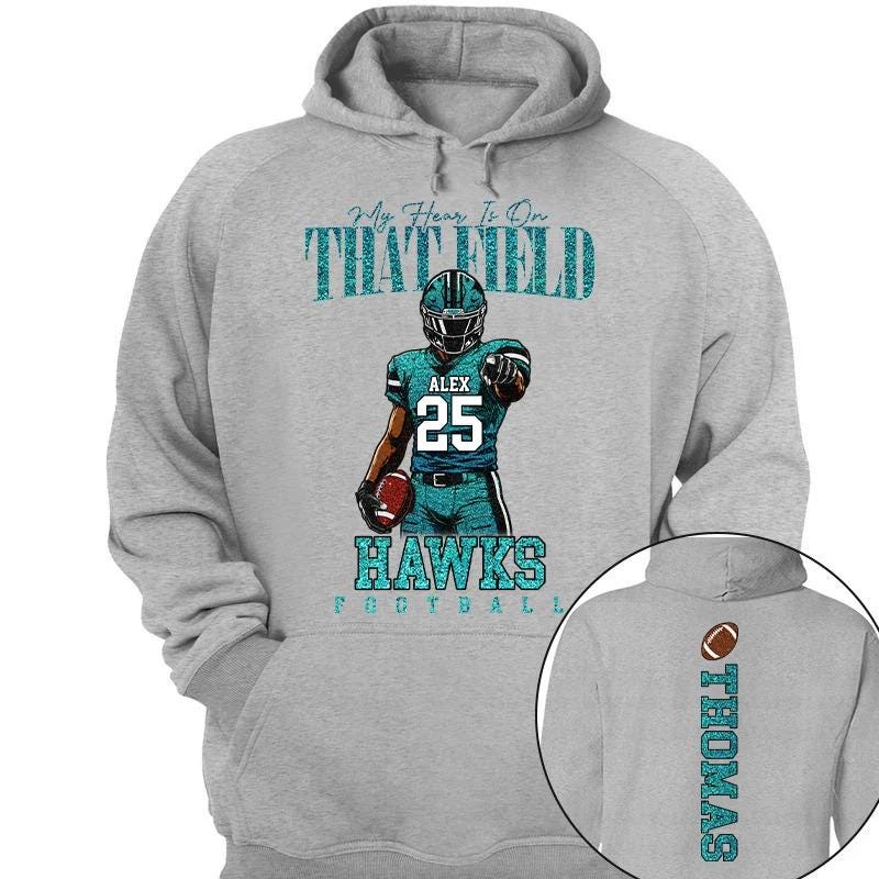 Custom Football Mom Shirt -I Will Always Be Your Biggest Fan -Personalized Player Name Number Sweatshirt Hoodie,Gift For Mom Dad Grandparent