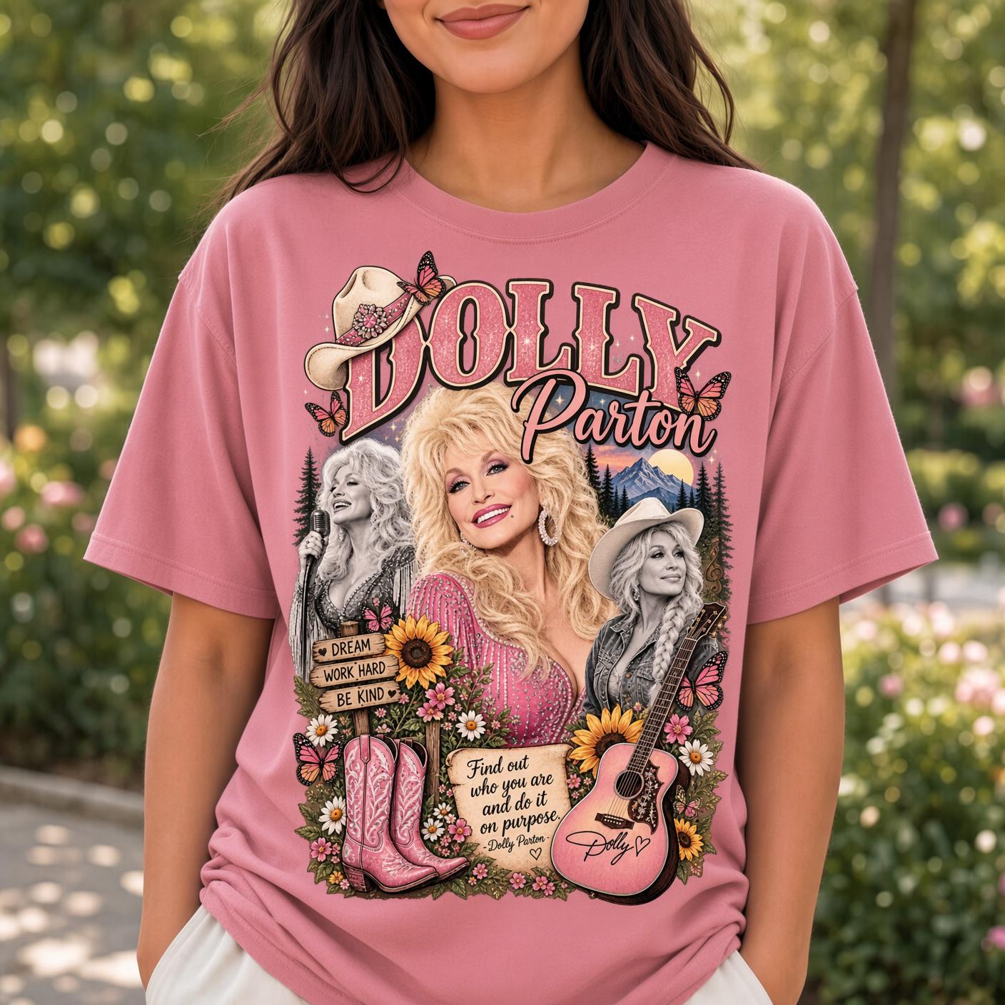 Dolly Memorial Comfort Colors Shirt, Country Music Tribute Tee, Retro Western Music Lover Gift