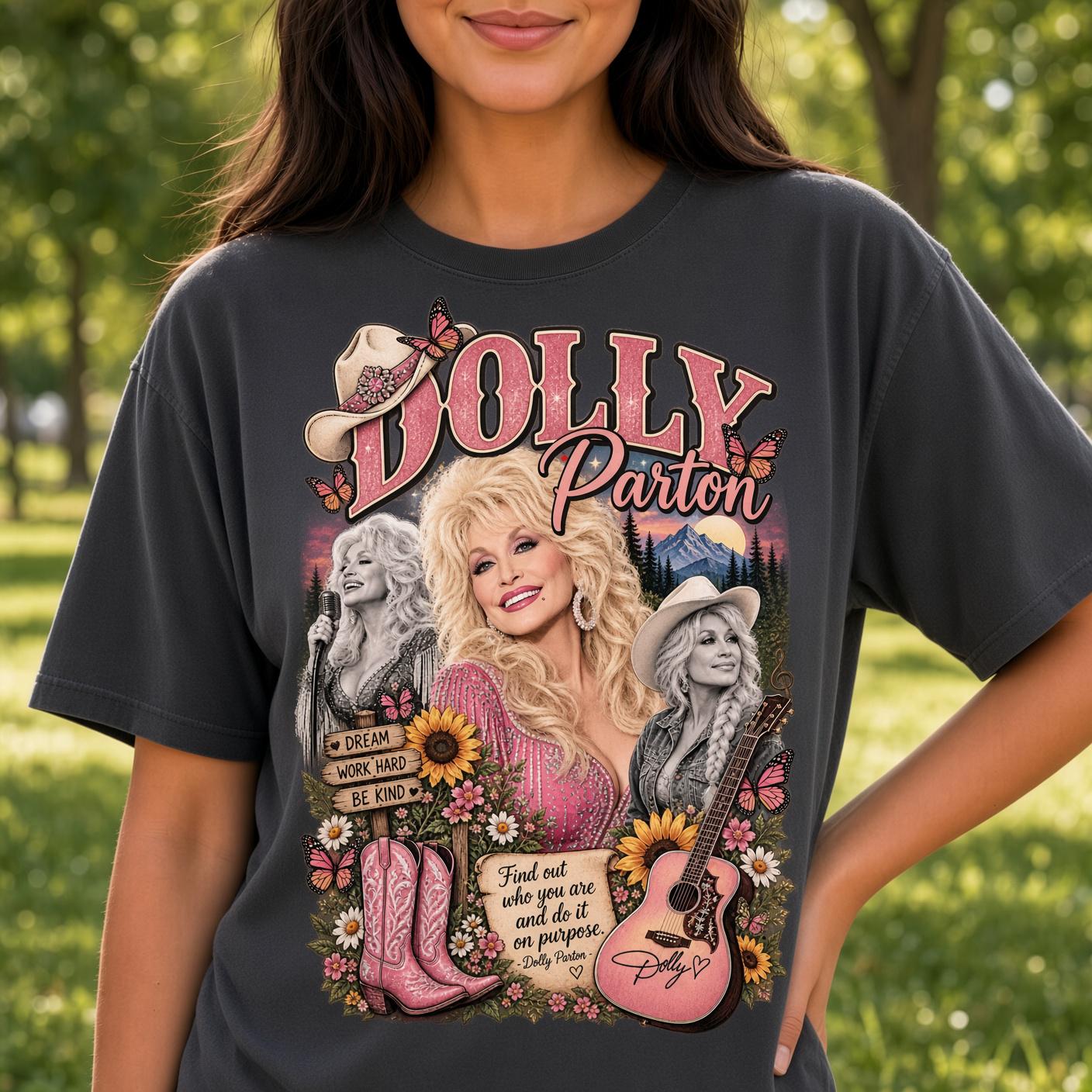 Dolly Memorial Comfort Colors Shirt, Country Music Tribute Tee, Retro Western Music Lover Gift